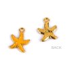 Kovový přívěsek / taháček na zip mořská hvězda 13x17 mm (Balení 2 ks, Varianta 1 žlutá)