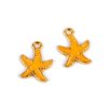 Kovový přívěsek / taháček na zip mořská hvězda 13x17 mm (Balení 2 ks, Varianta 1 žlutá)