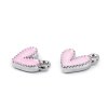 Kovový přívěsek / taháček na zip mini srdce 10x10 mm (Balení 5 ks, Varianta 1 růžová sv. platina)