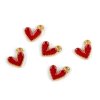Kovový přívěsek / taháček na zip mini srdce 10x10 mm (Balení 5 ks, Varianta 1 růžová sv. platina)
