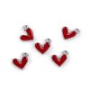 Kovový přívěsek / taháček na zip mini srdce 10x10 mm (Balení 5 ks, Varianta 1 růžová sv. platina)
