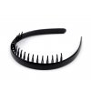 Plastová čelenka do vlasů s hřebínkem (Balení 1 ks, Varianta černá)