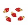 Přívěsek mini jahoda, ananas (Balení 5 ks, Varianta 1 (79937) červená jahoda)