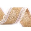 Jutová stuha s krajkou šíře 50 mm (Balení 20 ks, Varianta 1 bílá)
