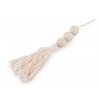 Střapec bavlněný s korálky délka 20 cm (Balení 1 ks, Varianta režná světlá)