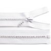 Kostěný zip No 4 délka 65 cm se štrasovými kamínky (Balení 1 ks, Varianta 101 bílá)