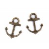 Přívěsek kotva 14x18 mm (Balení 5 ks, Varianta platina)