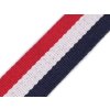 Oboustranný popruh šíře 38 mm (Balení 1 m, Varianta 1 modro-bílo-červená)
