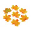 Umělý javorový list 8x8 cm (Balení 10 ks, Varianta 1 oranžovožlutá)