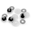 Oči glitrové s pojistkou Ø20 mm (Balení 4 sada, Varianta 1 stříbrná)