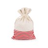 Dárkový pytlík 18,5x28 cm lněný s proužky (Balení 1 ks, Varianta 1 červená)