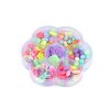Sada plastových korálků s pruženkou v boxu (Balení 1 krab., Varianta 1 mix pastel)