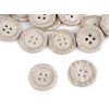 Knoflík imitace dřeva velikost 36", 40" (Balení 50 ks, Varianta 1 (36") ecru)