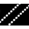 Perlový řetěz - půlperle Ø8 mm (Balení 1 m, Varianta 1 bílá)