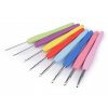 Háček na háčkování se silikonovou rukojetí vel. 2,5-6 (Balení 1 ks, Varianta 1 (2,5 mm) náhodná barva)