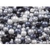 Skleněné voskové perly mix velikostí a barev Ø4-12 mm (Balení 50 g, Varianta 1 mix)