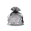 Dárkový pytlík pavučina / Halloween 13x18 cm organza (Balení 10 ks, Varianta 1 černá stříbrná)