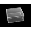 Plastová krabička / box s víkem 9,5x9,5x4 cm (Balení 1 ks, Varianta transparent)