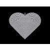 Plastová kanava / mřížka vyšívací srdce, vločka (Balení 1 ks, Varianta 1 bílá srdce)