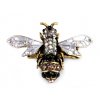 Brož / ozdoba s broušenými kamínky včela