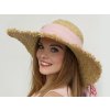 Dámský letní klobouk / slamák k dozdobení s otřepeným okrajem (Balení 1 ks, Varianta přírodní)