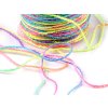 Šňůrka Ø1 mm duhová s lurexem s AB efektem (Balení 1 ks, Varianta multikolor)