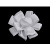 Saténový květ k našití a nalepení Ø6,5 cm (Balení 1 ks, Varianta 1 bílá)