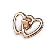 Sada zapínání na kabelku srdce 48x35 mm (Balení 1 sada, Varianta růžové zlato)