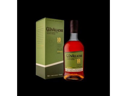 The GlenAllachie 10 year old Cask Strength Batch 12 box side large