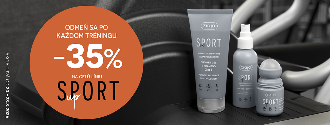 30% zľava Ziaja Sport - august 2026 - desktop