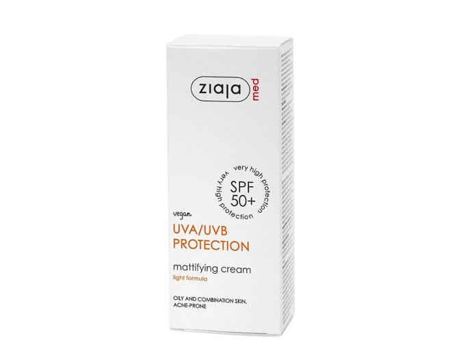 ziaja med spf kremy 50+ matujuci box