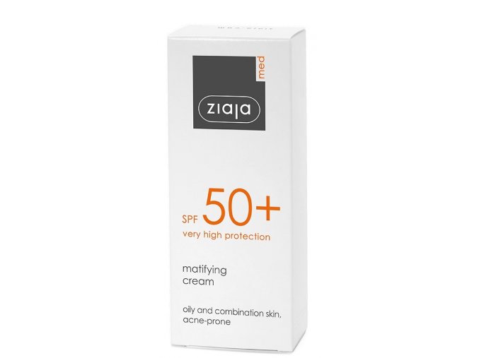 ziaja med ochranna kura matujuci krem ochrana pleti spf50 box