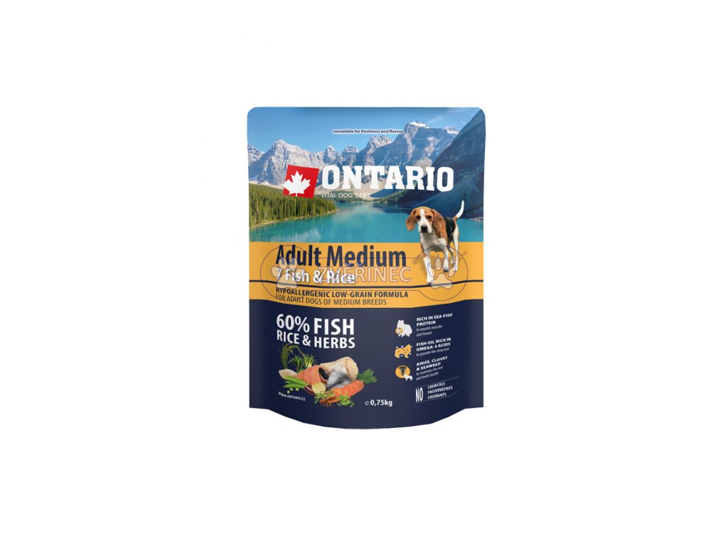 Ontario Adult M ryba&rýže 0,75 kg