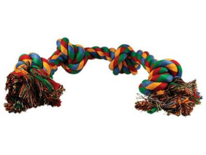 Uzel DOG FANTASY bavlněný barevný 4 knoty 60 cm