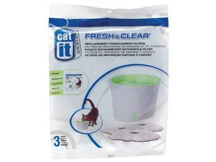 Náhradní filtry - uhlí + molitan pro fontány Cat It New 3ks