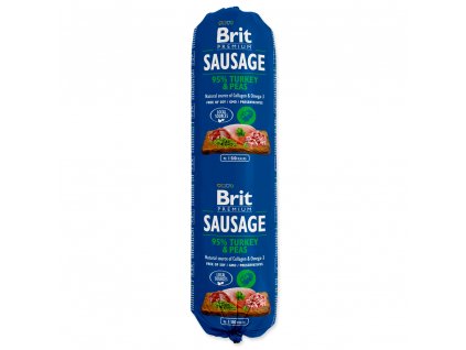 Brit Premium Sausage Turkey & Peas 800 g