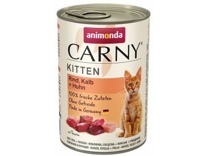 ANIMONDA konzerva CARNY Kitten hovězí, telecí, kuřecí 400g