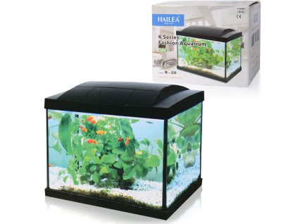 Hailea LED K20 akvarijní set 36x23x29 cm, 20 l černý
