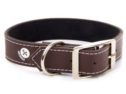 JK Animals široký kožený obojek LUX 28 mm 3