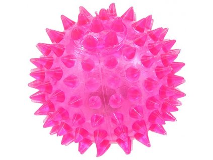 Hračka Dog Fantasy míček LED růžový 6 cm