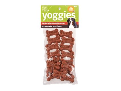yoggies suchary pro psy s hovezim masem a cervenou repou 80g (1)
