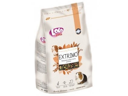 LOLOPets EXTRIMO kompletní krmivo pro morčata v sáčku se zipem 750 g