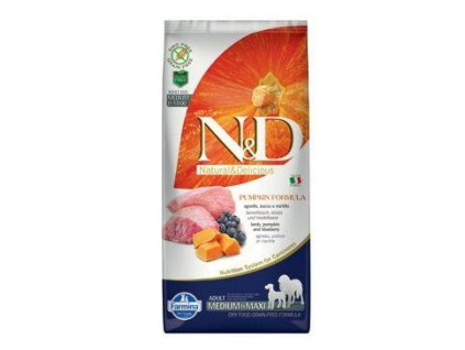 N&D Grain Free Pumpkin DOG Adult M/L Lamb & Blueberry 12 kg