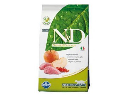 N&D Grain Free CAT Adult Boar & Apple 5 kg