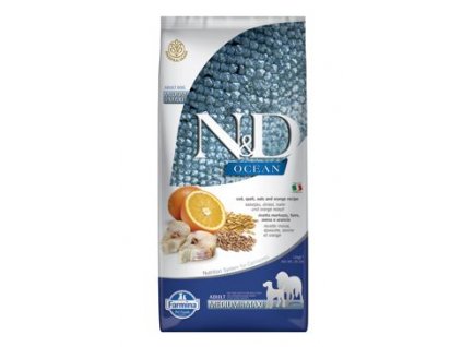 n d low grain dog adult codfish orange 12kg