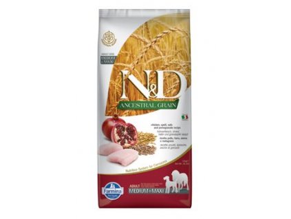 N&D LG DOG Adult ML Chicken & Pomegranate 12kg