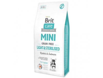 BRIT Care Dog Mini Grain Free Light & Sterilised (Hmotnost 7 kg)