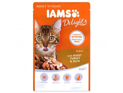 Kapsička IAMS Cat Delights Turkey & Duck in Jelly 85g