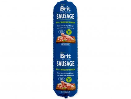 salam brit premium dog sausage chicken venison 800g