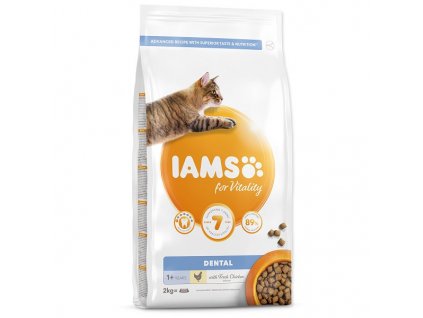 IAMS for Vitality Dental Cat Food with Fresh Chicken 2 kg